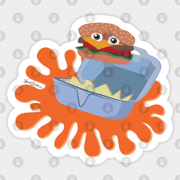 The Good Burger with Splat Sticker by Frannotated